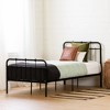 Twin Hankel Metal Platform Kids' Bed with Headboard and Footboard Pure Black - South Shore: Twin Bed Frame for Kids Bedroom - 3 of 4