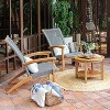 Cambridge Casual Dunham Teak Wood Outdoor Lounge Chair: Indonesian Teak, Poly-Rope Design, Weather-Resistant - 2 of 4