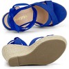 Allegra K Women's Espadrille High Platform Lace Up Wedges Sandals - 4 of 4