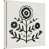 Amanti Art Garden Folk Flowers I Black by Farida Zaman Canvas Wall Art Print Framed 22 x 22-in. - 3 of 4