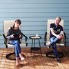 Outsunny Patio Swivel Chairs Set of 2, High Back Patio Dining Chairs with All-Weather Mesh Fabric and Metal Frame for Backyard, Porch or Garden - 3 of 4