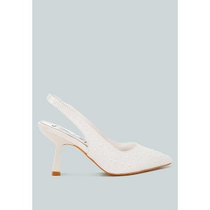 Ararki Luxurious Satin Pearl Slingback Sandals Women - 1 of 4