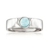 Ross-Simons Larimar Jewelry Set: Stud Earrings and Ring in Sterling Silver Size 9 - 4 of 4