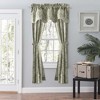 Ellis Curtain Lexington Leaf Pattern on Colored Ground Curtain Pair with Ties Sage - image 3 of 4