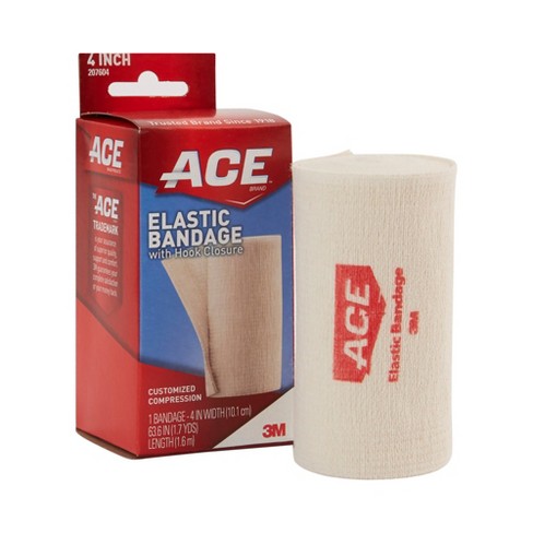 3M ACE Beige Clip Detached Closure Elastic Bandage, 4 Inch Width