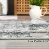 Area Rug 5x7 Washable Vintage Carpet for Office Soft Retro Low Pile Thin Rug Non Slip Oriental Medallion Floor Cover for Bedroom Dining Room - 4 of 4