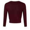 Women Solid Button Down 3/4 Sleeve Cropped Bolero Cardigan Sweater - 4 of 4