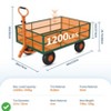Heavy Duty Steel Garden Cart 1200 LBS Capacity 3 in 1 Pullable Garden Wagon with 13" Wheels for Gardening Soil Tools & Plant Transport - 3 of 4
