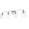 Elegant Lighting Mayson 4 light Chrome and Clear Bath Sconce - 4 of 4