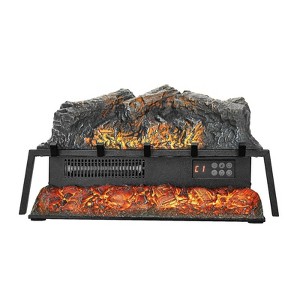 Angel Sar 25 Inch Electric Fireplace Log Heater, with Realistic Crackling Sound, Timer and Remote Control, 1500W Infrared Heating, Adjustable Flame - 1 of 4