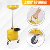 Waste Oil Drain Tank , Air Operated Fluid Transfer Container with Toolbox & Wheels - 4 of 4