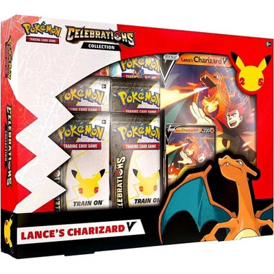 Pokemon Celebrations Lance's Charizard V Collection Box (4 Celebrations Booster Packs + 2 Additional Booster Packs, Foil Promo Card, Oversize Card &