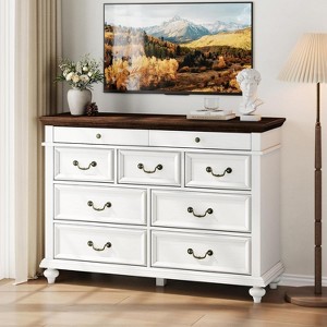 Jojoka 47" Farmhouse Dresser for Bedroom with 9 Drawers - 1 of 4