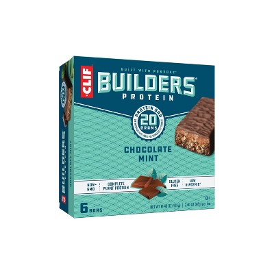 CLIF Builders Protein Bars - Chocolate Mint - 20g Protein - 6ct