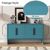 KTMBDW Modern Farmhouse Sideboard Buffet Cabinet, Buffet Storage Cabinet with Shelves, Wood Coffee Bar with Storage for Kitchen, Dining Room - 4 of 4