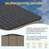 Acekool 10x12 FT Metal Outdoor Storage Shed, Lockable Doors, Windows, Sloped Roof, Warm Gray, for Garden Patio Lawn - 4 of 4