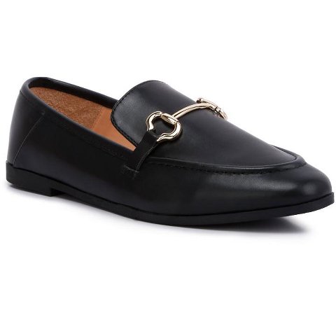 Женские туфли London Rag Womens Talula Horsebit Embellished Faux Leather Loafers 9