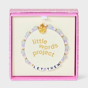 Little Words Project "Let Them" Beaded Bracelet Boxed - Honeydew Kiss - 1 of 4