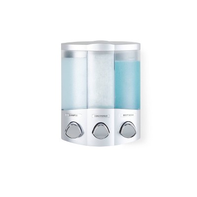 Satin Silver Wall-Mounted Automatic Liquid Dispenser