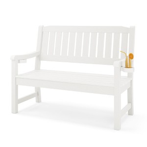 Arceso Outdoor Bench, 2-Person HDPS Garden Bench, Outdoor Benches Weatherproof, All-Weather Fade/Rot Resistant Patio Bench. - 1 of 4