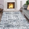 GustoWave 8' x 10' Retro Oriental Low Pile Thin Foldable Washable Area Rug - 2 of 4