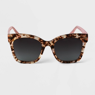 Women's Acetate Square Sunglasses - A New Day™ Brown