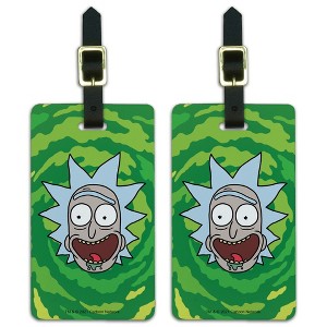 Rick And Morty Rick Headshot Luggage ID Tags Set of 2 - 1 of 4