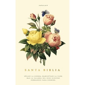 Rvr60, Santa Biblia, Premio Y Regalo, Letra Grande, Tapa Dura, Floral, Palabras de Jesús En Rojo, Comfort Print - (Hardcover) - 1 of 1