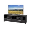 Fernbrook TV Stand for TVs up to 75" with Drawer Black - CorLiving: Wood Frame, Storage Console, Modern Design - 2 of 3