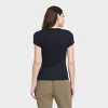 Women's Short Sleeve Ribbed 3pk Bundle T-Shirt - A New Day™ Black/White/Gray - 3 of 3