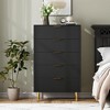 Whizmax Fluted 5 Drawers Dresser for Bedroom, Wooden Drawer Organizer for Bedroom, Living Room, Hallway, Entryway - 3 of 4