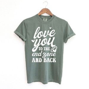 Simply Sage Market Women's To The End Zone and Back Garment Dyed Tee - 1 of 2