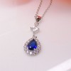 Sonoma Stud Pendant Necklace Blue Pear Clear Cz Womens Ginger Lyne Collection - 2 of 4