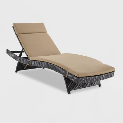 Biscayne Chaise Lounge with Mocha Cushion Brown - Crosley