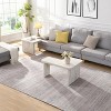 NicBex Natural Wood Rectangle Detachable Coffee Table Set,Single L-Shape End Table,Center Table for Livng Room - 4 of 4
