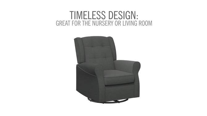 Baby Relax Eden Nursery Tufted Wingback Gliding Chair, 2 of 17, play video