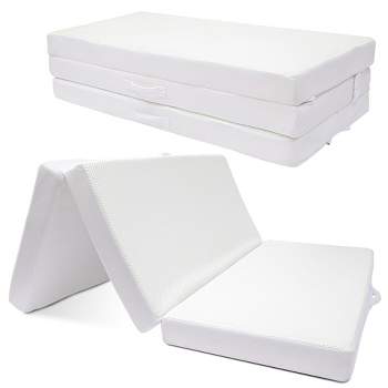 Costway 4'' Queen Size Foam Folding Mattress Sofa Bed Guests Floor Mat ...