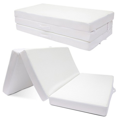 4 Inch Tri-fold Cool Gel Memory Foam Mattress - Costway