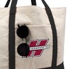 Henderson State University Reddies Primary Logo Canvas Tote Bag With External Pocket, Reusable Shoulder Bag for Shopping, School, Beach - 2 of 4
