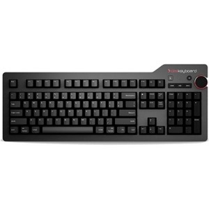 Das Keyboard 4 Professional for Mac Wired Mechanical Keyboard, Cherry MX Blue Switches, 2-Port USB 3.0 Hub, Volume Knob, Aluminum Top, 104 Keys, Black - 1 of 4