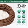 Unique Bargains Vintage 2-Conductor 18 AWG Twisted Cloth Covered Wire - 3 of 4