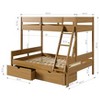 Donco Kids Low Board Twin Over Full Urban Oak Panel Bunkbed with Dual Underbed Drawers - 2 of 4
