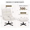 COLAMY Swivel Accent Chair with Ottoman, Modern Criss-Cross Legs Living Room Chair for Home- Beige - 2 of 4
