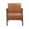 Upholstery Solid Rubberwood Modern Accent Chair with Foam Padding, Reversible Back and Attached Cushions - 2 of 4
