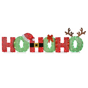 23" Prelit "Ho Ho Ho" Tinsel Fabric Decoration - National Tree Company - 1 of 4
