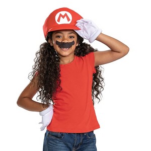 Disguise Boys' Super Mario Elevated Mario Classic Accessory Kit Costume - Size One Size Fits Most - Red - 1 of 4