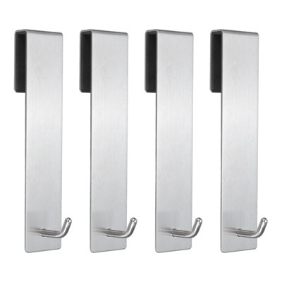Unique Bargains Stainless Steel Waterproof Rust-Proof Extended Design Shower Door Hooks