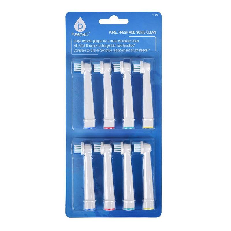Pursonic Sensitive Replacement Generic Brush Heads for Oral-B - 8pk, 2 of 4