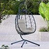 Egg Chair With Stand,Hanging Basket Egg Chair With Cushion,Indoor And Outdoor Egg Chair,Hammock Chair For Living Room,Balcony-Cuddlewood - 2 of 4