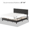 Platform Bed Frame with Upholstered Headboard and Wooden Slats Support, Upholstered Mattress Foundation/No Box Spring Needed/Easy Assembly - 3 of 4